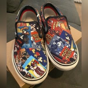 Vans rare Mickey Mouse slip ons men’s 7 women’s 8.5 Tokyo exclusive no box